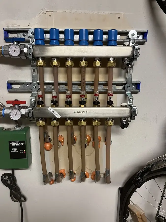 Plumber performing Gas Line Installation at a residential property in Hunters Creek